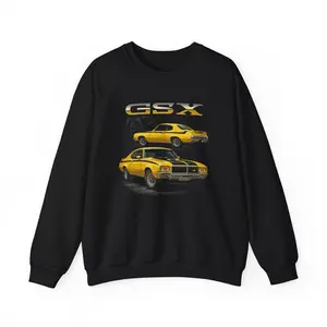1970 Buick GSX Yellow Crewneck Sweatshirt Hoodie T-Shirt Vintage Muscle Car Graphic Tee