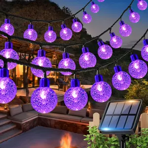 20/30led Solar Outdoor Lights, Ball String, 8 Lighting Modes, Waterproof Bulbs, Garden, Trees, Courtyard, Wedding, Party, Festival, Christmas