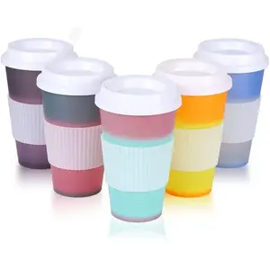 Color Changing Tumbler Cups for Hot Drink - 5 Pcs 16Oz Plastic Tumblers Coffee Cups with Lids - Durable & Splash-Proof Water Reusable Travel Cup to Go Coffee Cup NOGIS