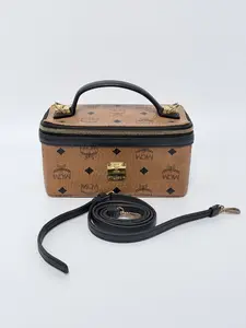 Pre-owned MCM Canvas Crossbody Bags Authentic Rockstar Vanity Case in Visetos Original Crossbody Bag Vanity Case JD023MCM