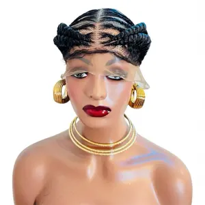 Hand Braided Cornrow Full Scalp Wig with Natural Look and Comfortable Fit for Everyday Wear