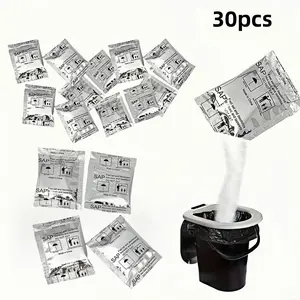 Portable Toilet Deodorant Gel, 30pcs/set Toilet Deodorant Sheet, Toilet Cleaning Sheet, Toilet Bowl Cleaners, Outdoor Toilet Accessories for Camping & Hiking, Household