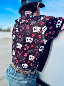 Gambler Polo Shirt Mens Bold Graphic Art Style Trendy Fit Shirt