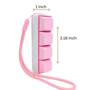 Picky Party Clicky Keychain Grey/Pink Textured Base you customize Tactile Switch