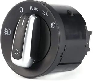 Chrome Euro AUTO Headlight Switch Contorl 5ND941431B for Golf Jetta MK5 / Golf Jetta MK6 / Passat B6 / Passat CC / 2005-2010 VW TIGUAN TOURAN / 2004-2011 Caddy / 2008-2011 VW Scirocco