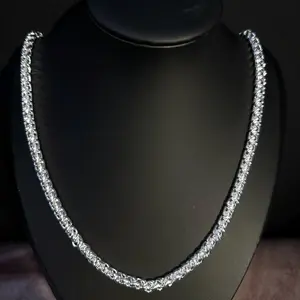 Fashion Square Wheat Chain 6MM 925 Sterling Silver Plated Chains For Men Women Diamond Cut Braided Franco Chain Necklace with Lobster Clasp 19.68/23.62 Inches