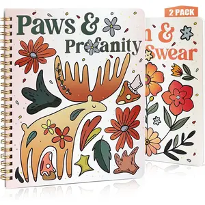 Coloring Books for Adults Relaxation - 2 count Spiral Bound Adult Coloring Book for Women - Adult Coloring Book -  Funny   Gifts