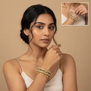 Lac Kashmiri Bangles. Elegant and Stylish. Indian Traditional Rajasthani Style Jewelry for Women. Ghungroo Bangle