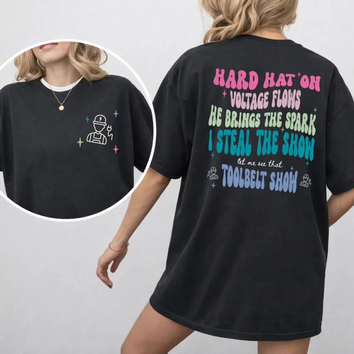Comfort Colors Lineman Wife Shirt, Line Wife Tee, Funny Lineman Girlfriend Shirt, Perfectt Gift For Mom Or Wife, Unisex Short Sleeve Tee, Casual Clothing
