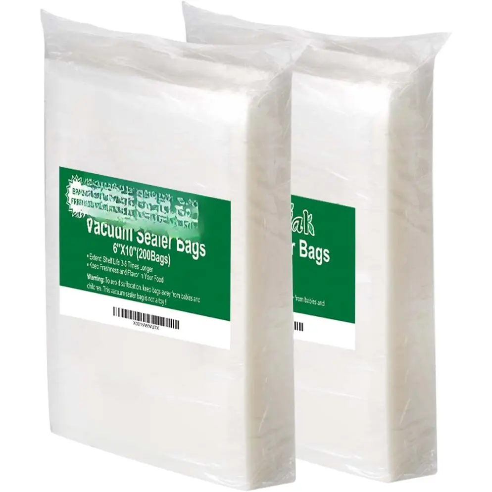200 Pint 6" x 10" Vacuum Sealer Bags with  and Heavy Duty, Vacuum Seal  Sealer Bags, for  Storage Vaccume Sealer PreCut Bag
