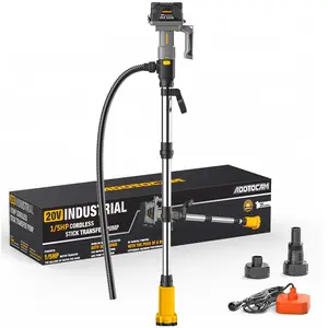 Cordless Stick Water Transfer Pump Compatible with Dewalt 20V Battery(Tool Only), 740GPH Telescoping Pole Pump, Detachable Battery Pod Handheld Sump Pump for Garden, Rain Barrels, RV Pool, Boat Well