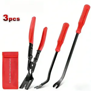 3 Pcs Auto Clip Pliers Set & Fastener Remover Car Trim Rivet Removal Pry Tool Repair Kit with Storage Bag for Automotive Door Panel