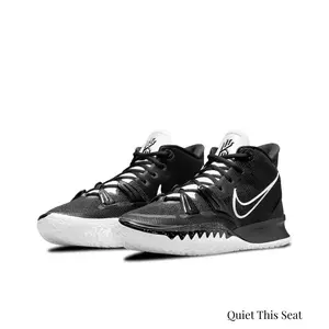 Black Knit Mesh Mid Top Basketball Sneakers White Contrast Details Dual Fastening Cushioned Jagged Wear-Resistant Sole Street & Court Use