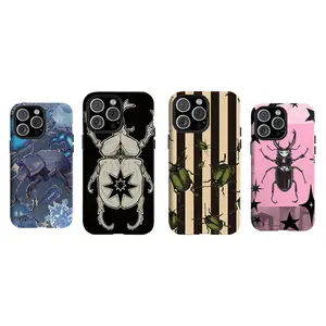 Y-Dark Academia Beetle Phone Case | Gothic Insect Aesthetic Tough Cover,Having good protective properties,for iPhone 16 15 14 13 12 11 17Pro Max,for Samsung S25 S24 S23 S22 Ultra,Protective Cover,give her/him a gift for Christmas and Th