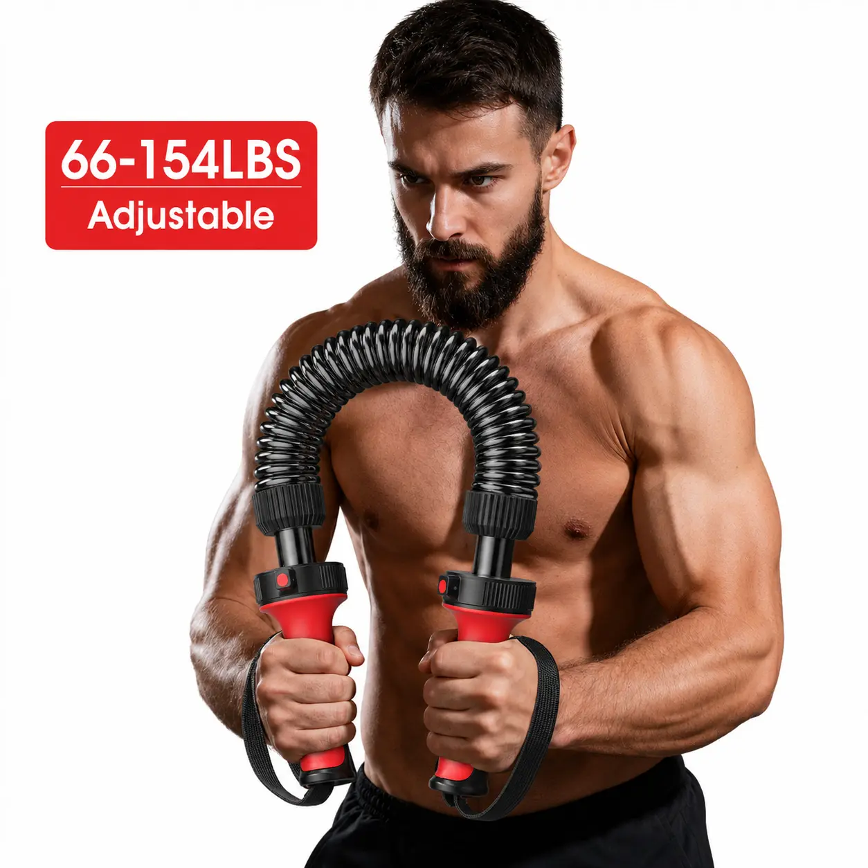 Adjustable Twister Arm Trainer, Portable Spring Resistance Chest & Shoulder Workout Equipment for Men, Home Fitness Strength Training Device