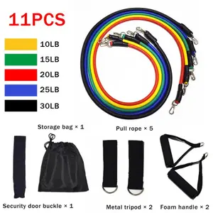 IronEra Elastic Rope 11 Piece Resistance Bands Set