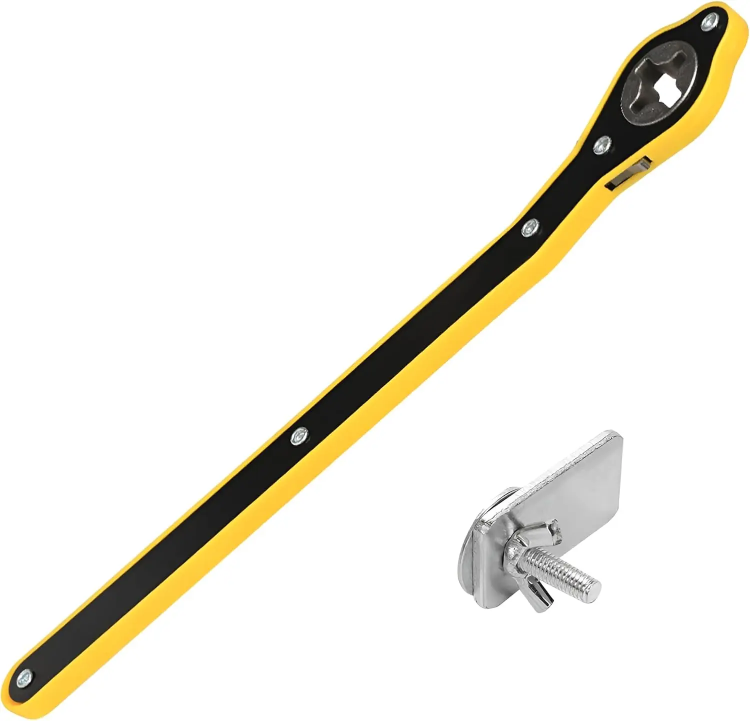 Car Jack Ratchet Wrench, Labor-Saving Long Handle Automotive Scissor Lug Wrench, Forward Reversal Knob Vehicle Lift Speed Jack Ratchet Tool, Universal for Truck Motorcycle SUV