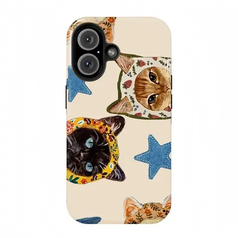 Cat Cellphone Casing for iPhone 18ProMax 17Pro Max, 16, 15, 14, 13, 12 Plus - Double Layer Protective, Stylish Fitting Handheld Devices Accessory with Cat Design