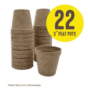 Jiffy-Pots Organic Seed Starting 3" Biodegradable Peat Pots, 22 Pack