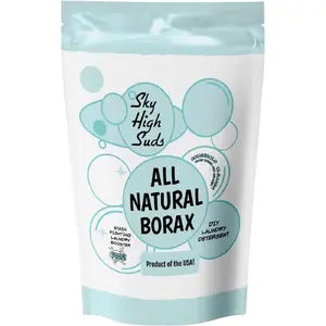 Natural Borax Powder 2 lb - Made in the USA, All-Purpose Cleaner & Laundry Booster, Resealable Eco-Friendly Bag, Multi-Use Household Essential.