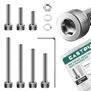 550 count M3 Screw Assortment Kit, M3 x 6/8/12/16/20/25/30mm Screw Kits, 304 Stainless Steel Metric Hex Socket  Screws Nuts and Flat Washers, Machine Screw Assortment Kit for  Printing