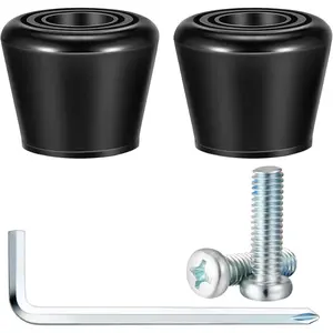 5 Pieces Roller Skate Toe Stoppers Set Include 1 Pair of Roller Toe Stops for Quad Skates Rubber Brake 1 Handy Wrench and 2 Screws