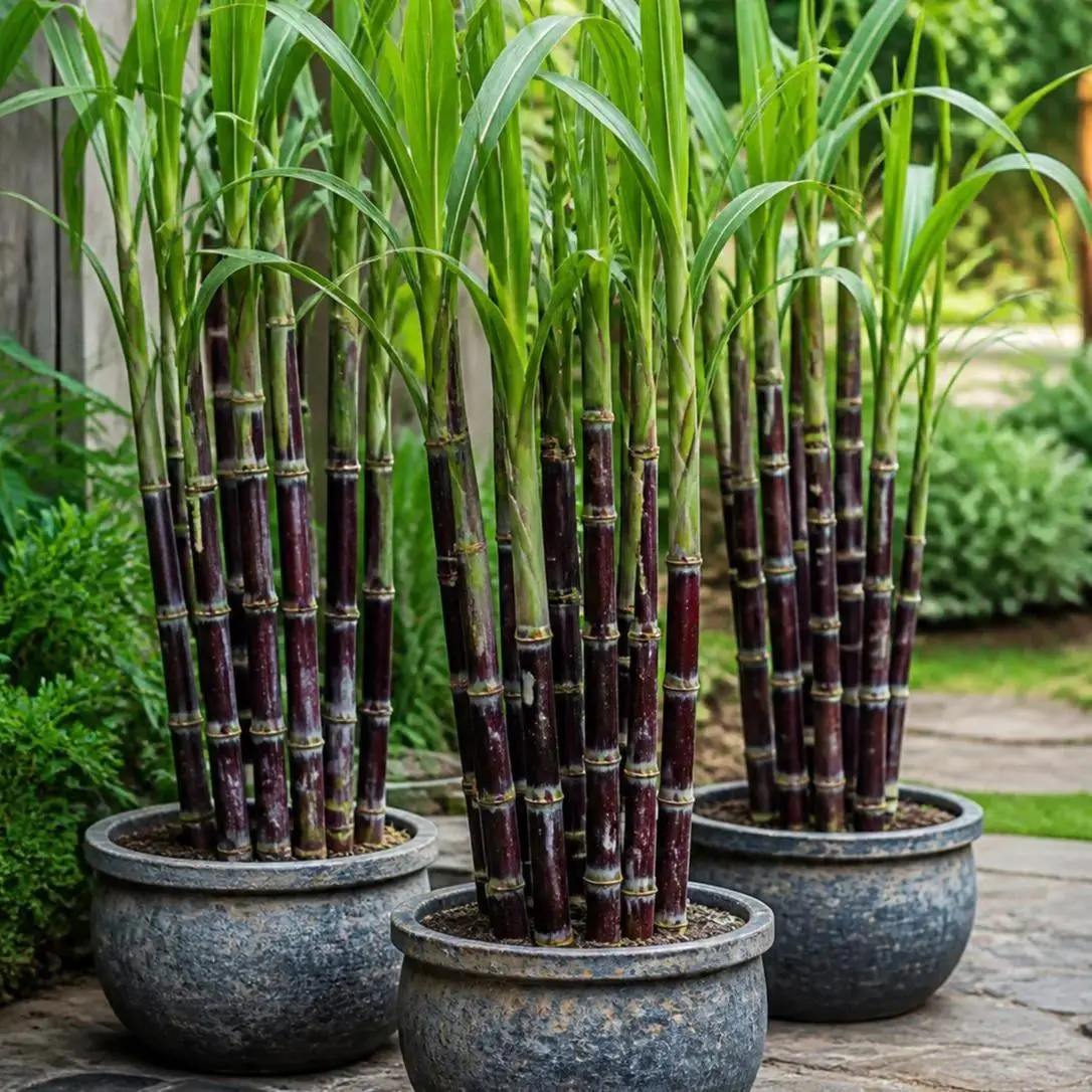 Hybrid Sweet High-Sucrose Sugarcane Seeds Pack (1000+), Easy-Grow Low-Maintain Adaptable to Warm Climates Sunlight-Grow Seeds for Home Garden Raised Beds, Outdoor Garden Accessories