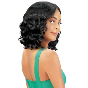 Zury Sis Brazilian Remy Glueless 13x4 HD Lace Front Wig - HRH-BRZ FP LACE WAVY - 100% Virgin Remy Human Hair