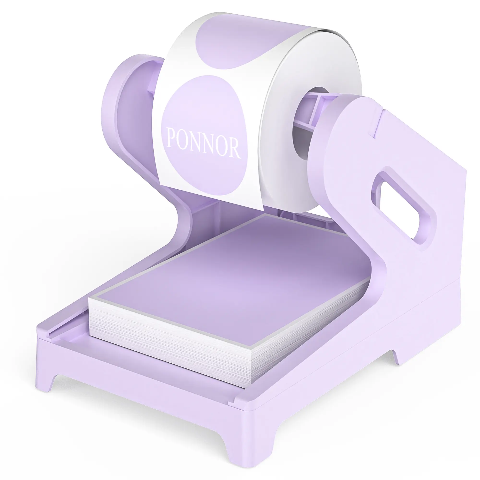 【Summerfinds】PONNOR Label Roll Holder | Durable Construction | Easy to Install | Space-Saving | Thermal shipping label holder for roll and fan-fold labels | Shipping label printer accessory (labels not included), Compact, Cable Pass
