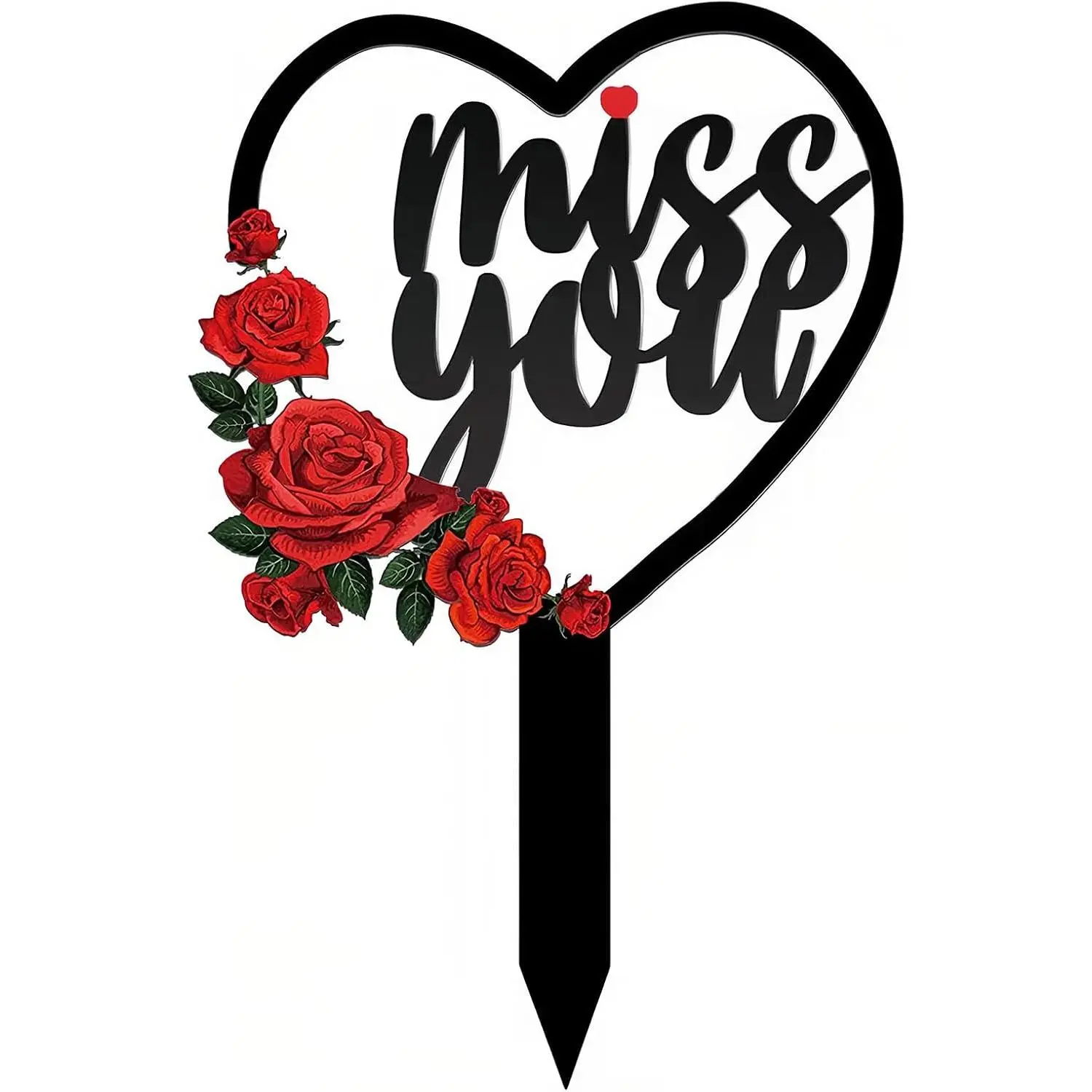 Memorial Plaques Stake  Metal Grave Marker Grave Decorations for Cemetery Sympathy Gravesite Stake for Outdoors Garden Yard