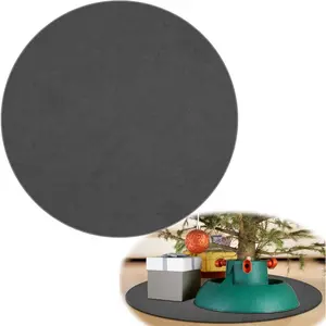 36inch Christmas Tree Stand Mat Waterproof Floor Protector Christmas Tree Stand Pad Felt Round Xmas Tree Stand Floor Mat Under Christmas Tree for Protecting Indoor Floor（Dark Grey）