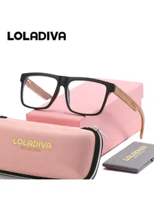 LolaDiva 1 Piece Unisex Easy To Wear Full Frame Plaon Glasses For Every Occasion Square Frame Plaon Glasses