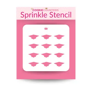 Large Grad Cap Sprinkle Stencil