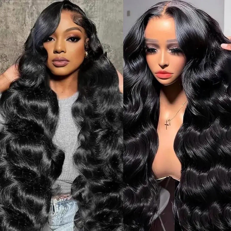 Human Hair Wigs - Natural Black, Body Wave, Full Lace Front, High Quality, Soft & Smooth, Perfect for Daily Wear