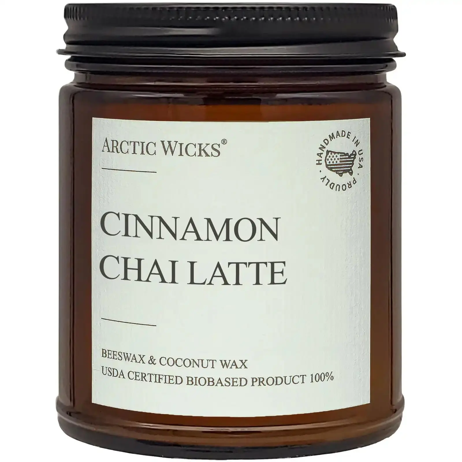 Cinnamon Chai Latte Non-Toxic 9oz Coconut Beeswax Candle