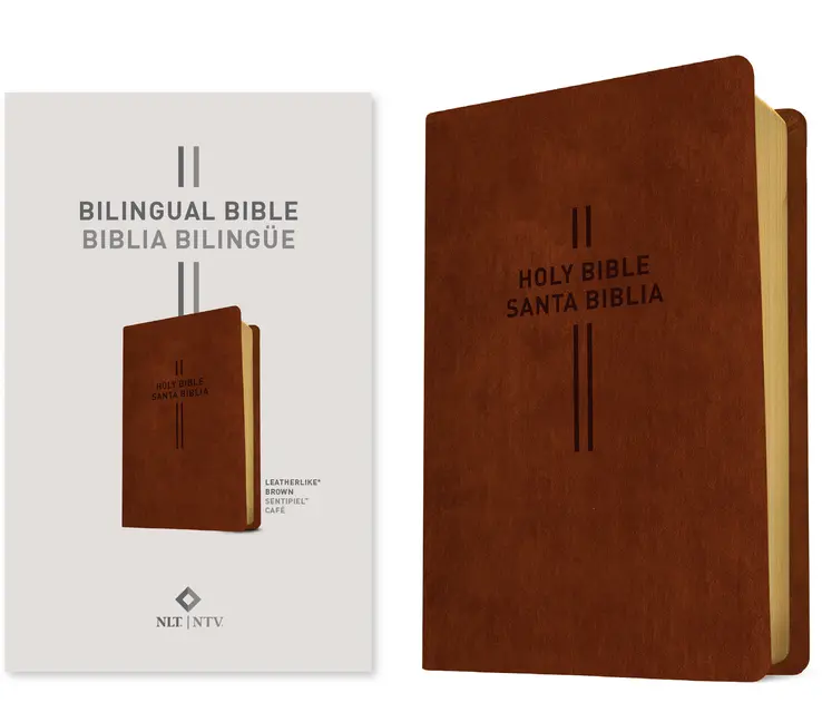 Bilingual Bible / Biblia Bilingüe Nlt/Ntv (Leatherlike, Brown) -- Tyndale - Bible