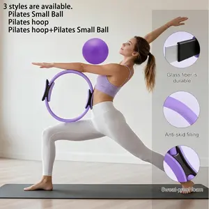 Mini Pilates Ball/stretching Ring Set, Yoga Fitness Tools for Core Training & Body Sculpting, Home Workout Equipment for Women, Workout Bands