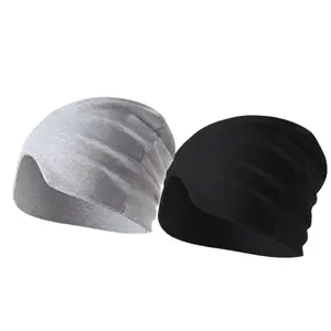 2 Pack Couple Light Blocking Sleep Bonnets, Soft Breathable Curved Round Brim Night Hat, Machine Washable Lightweight Unisex Caps for Home Travel, Perfect Gift for Christmas Valentine Graduation Back To School