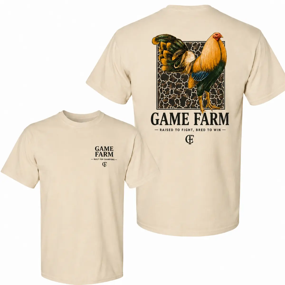 Game Farm T-Shirt, Rooster Graphic Tee, Gamefowl Farm Shirt, Chicken Breeder T-Shirt, Country Farm Apparel, Poultry Lover Gift, Rustic Rooster Shirt, Rural Lifestyle Cotton Tee