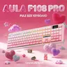AULA F108 PRO Full Size Wireless Gasket-mounted Gaming Keyboard - 2.4G, RGB LED Backlit, Smart Screen, Knob, Numpad, 3-Way Input, Hot Swappable, Customizable Display Keys, Productivity Tools, Windows PC Compatible, Gamer Gift Idea