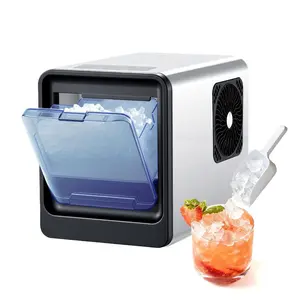summervibes Countertop Icemakermachine, 33lbs/Day Self-Cleaning Portable Unit with Ice Scoop, Drawer-Style Access, Chewable Nugget Ice for Home, Office