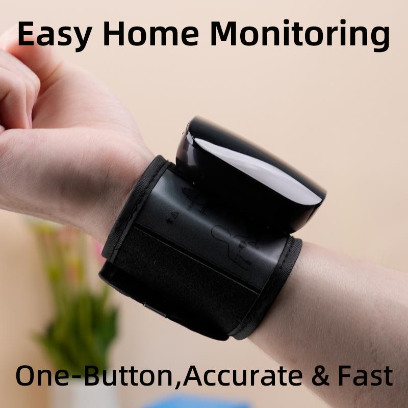 Easy-to-use Wrist Blood Pressure Monitor for Seniors  Compact Automatic BP Gauge. Track Hypertension anywhere with this Portable Blood Pressure Device. Silent & Fast readings