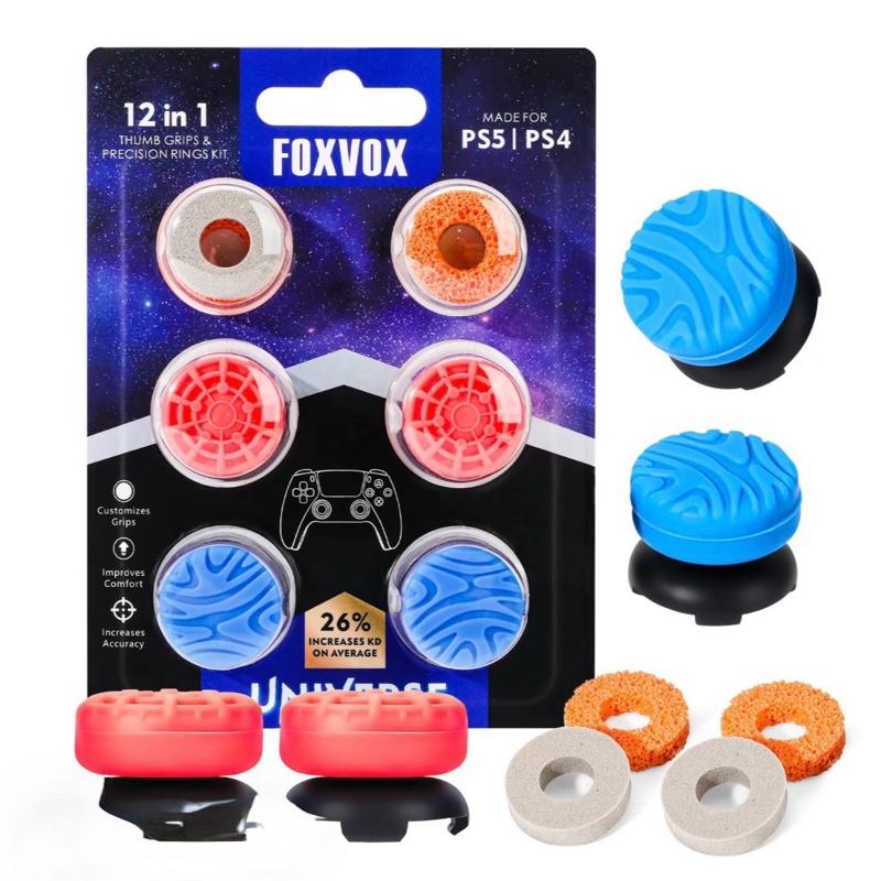 FOXVOX Aim Precision Thumbstick for PS5/PS4 Superior Accuracy Anti-Slip Comfort 1 High-Rise 1 Mid-Rise FPS Gamer Gifts Controller Accessories