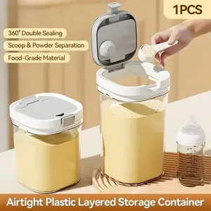 Sealed Airtight Coffee Storage Jar Container, Clear Food Storage Canister - 1 piece, made of safe plastic, with 360-degree sealing ring, strong locking mechanism, reusable, suitable for kitchen, coffee beans, flour, coarse grains, etc.