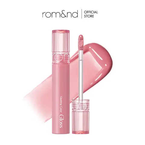 rom&nd Cosmetic Liquid Lip Gloss - Lip Pigmentation Cover, Glasting Color, Glazed Glass Finish, Soft Filter Nude Shade, Lightweight Plumping Glossy Makeup, 4g, Lip Care