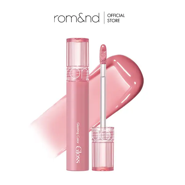 [rom&nd Official Shop] rom&nd Glasting Color Gloss 4g Plumping Volume Bunny Tongue Lips Glazed Glass Lightweight Glowy Vivid Transparent Glossy