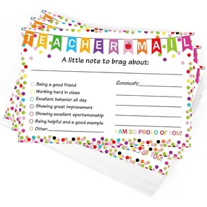 50 count Teacher Mail Notes to Parents, Happy Mail Postcards  Elementary Classroom  Haves, Good Behavior Incentive Motivational Cards to Send Home for  School Teacher Supplies