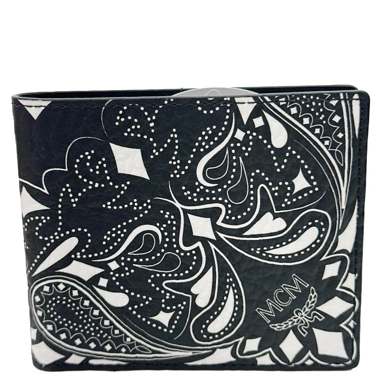 Pre-owned MCM Leather Clutches & Wristlets Aren Bandana Bifold Wallet Black