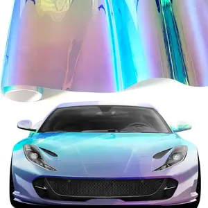 Laser Chrome Plating Vinyl Holographic Auto Car Body Decoration Chrome Sticker Car Wrap Film Rainbow Sheet Decal DIY Car Styling Car Fashion