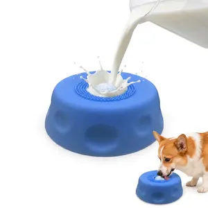 Gonxac 3-in-1 Suction Lick Dog Bowl with Built-in Treat Ball & Cleaning Bristles, Non-Slip Slow Feeder for Liquid Treats, No-Mess Oral Care Enrichment Mat for Yogurt/Peanut Butter, 8 Strong Suction Cups #Summervibes #petlovers